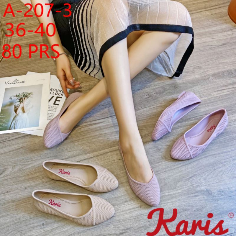 sepatu karis 207-3 zigzag flatshoes jelly wanita motif zig zag