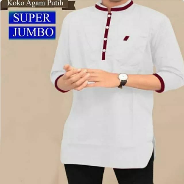 TOTOTAshop.Baju koko AGAM pria,Lengan 7/8,bahan cotton premium polos.