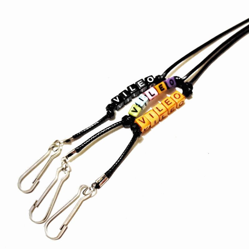Kalung Masker Custom Nama Words Strap Mask Customize Huruf Alphabet Handmade Necklace