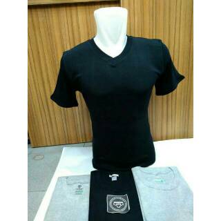  Kaos  oblong  pria MASTERMAN V neck abu  hitam oblong  warna 