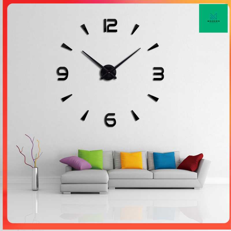 TD-DCB Taffware Jam Dinding Besar DIY Giant Wall Clock 80-130cm - DIY-104