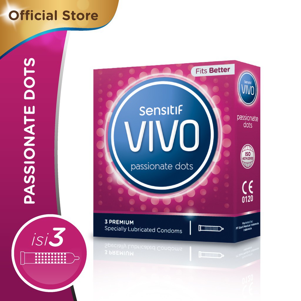 VIVO Passionate Dots - Alat Kontrasepsi Kondom / kondom sensasi  / safety condom