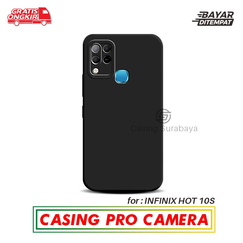 Case Infinix Hot 10s Soft Case Liquid Silicone Pro Camera