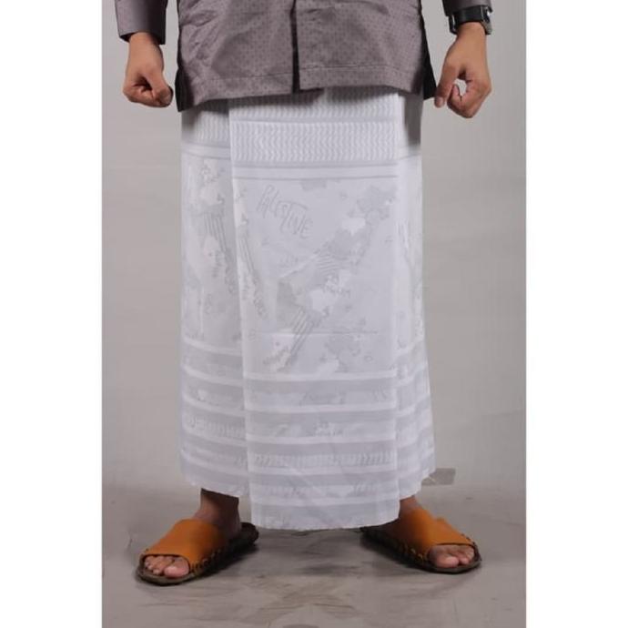 KAIN SARUNG RABBANI RETINA MURAH WARNA HITAM DAN PUTIH MOTIF PALESTINE DFGF541354