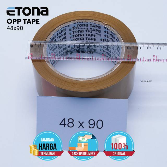 Lakban Etona  COKLAT FULL 2 inch x100 yard, 50 micron. FREE GIFTS