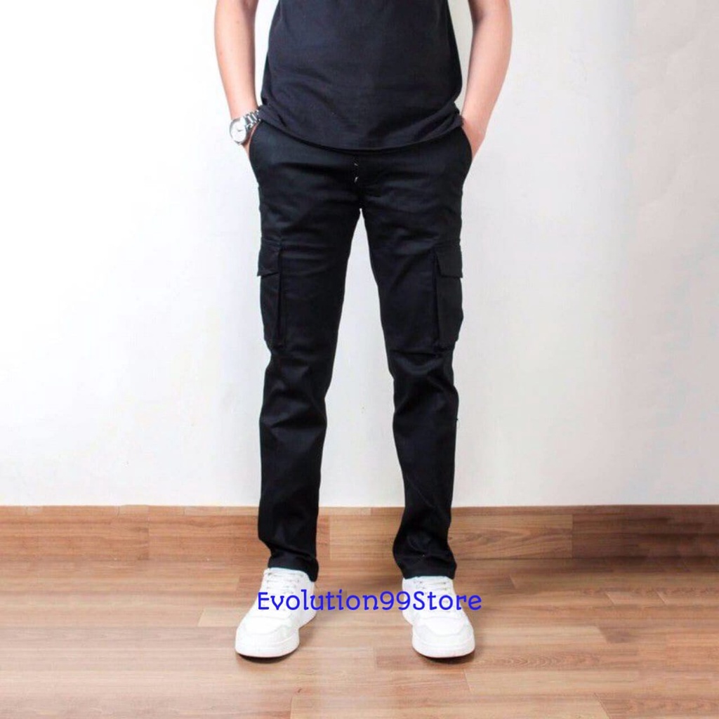 [TERLARIS] CELANA CARGO PANJANG PRIA UKURAN 27-38 PREMIUM QUALITY SLIMFIT COWO SKINNY POLOS COWOK