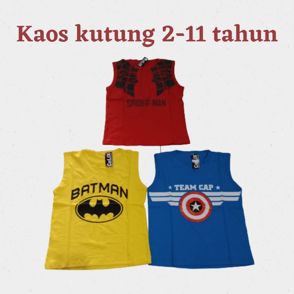 Paket Kaos Anak Kutung Random 3pcs Only 59rb