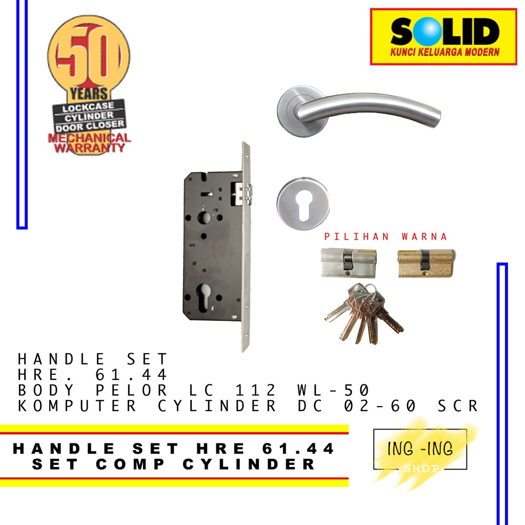 Jual Lever Handle Solid HRE 61 44 SET Gagang Pintu Solid Handle Pintu