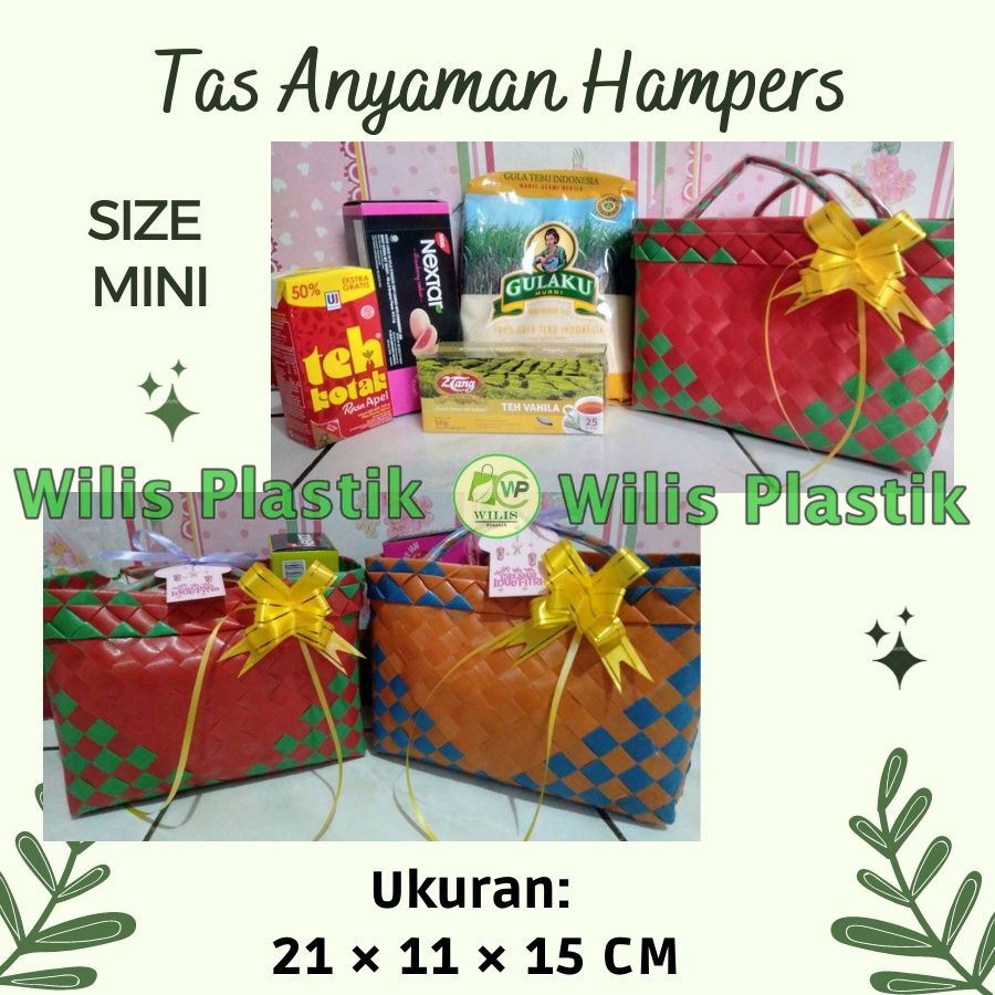 TAS Souvenir Anyaman Plastik Murah untuk BERKATAN HAMPERS Souvenir Parcel Hantaran Sembako Wadah Thinwall Sterofoam Roti Toples