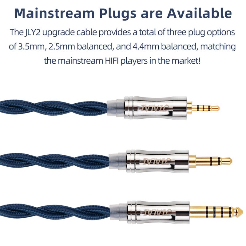 2022 NiceHCK JIALAI JLY2 Earphone Cable PP Yarn Silver Plated OCC Upgrade Wire 3.5//2.5//4.4mm MMCX// QDC//0.78mm 2Pin For KXXS ST-10s