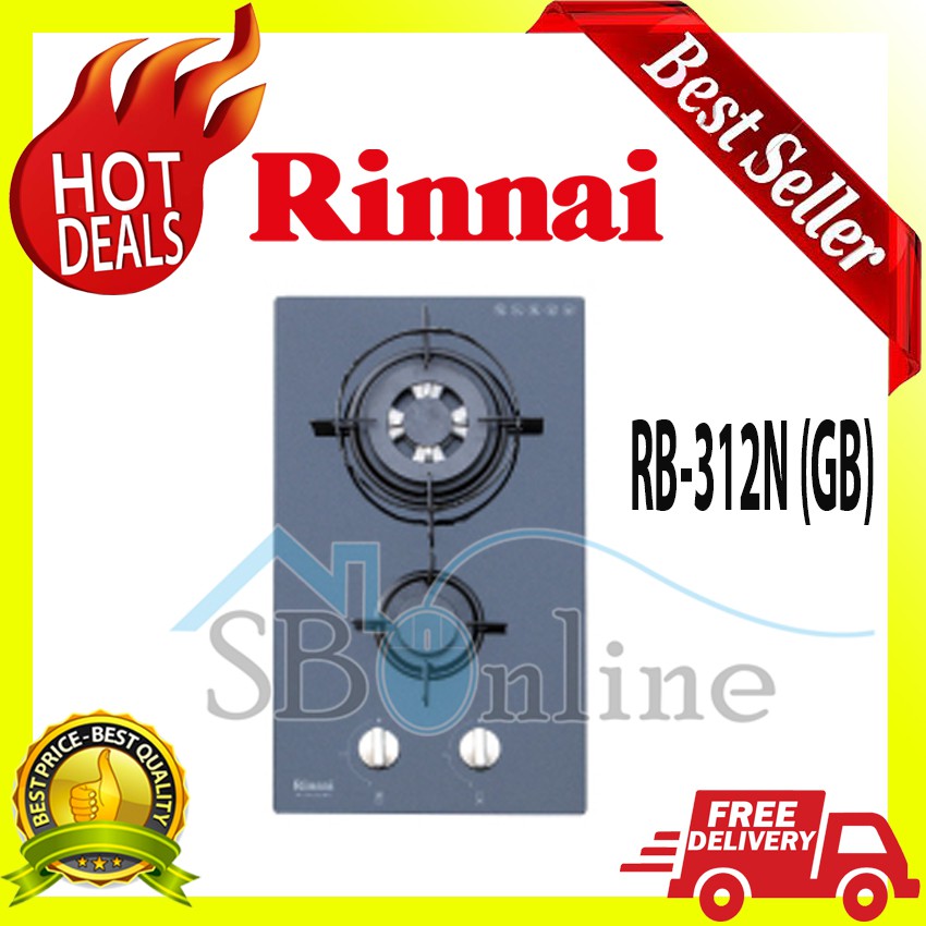 RINNAI Kompor Tanam Gas 2 Tungku - RB 312N GB