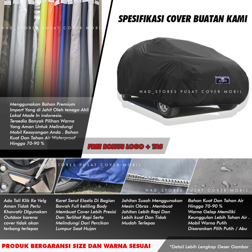 PREMIUM Body Cover Mobil Datsun Go Sarung Mobil Datsun Go 2 baris Datsun datsun go panca 2 baris