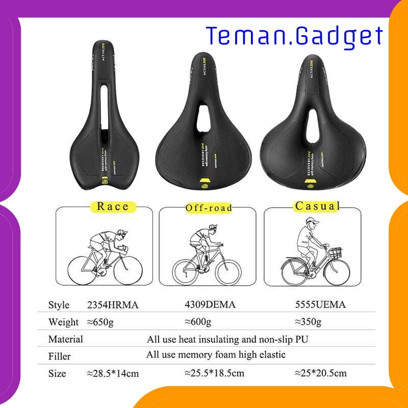 TG-IB780 TAFFSPORT JOK SADEL SEPEDA KULIT SOFT PAD RACE STYLE - 2354H