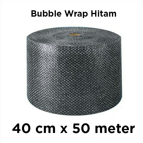 

[MEDAN] Bubble Wrap Hitam 40 cm x 50 meter - Plastik Pembungkus Barang Pecah Belah Fragile Black