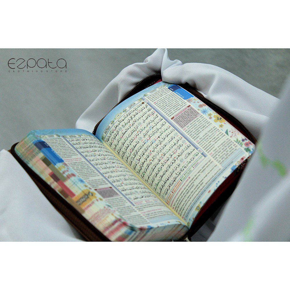 Jual Al Quran saku terjemahan cantik Al Quran beserta arti untuk muslimah shalihah renda shaby bunga