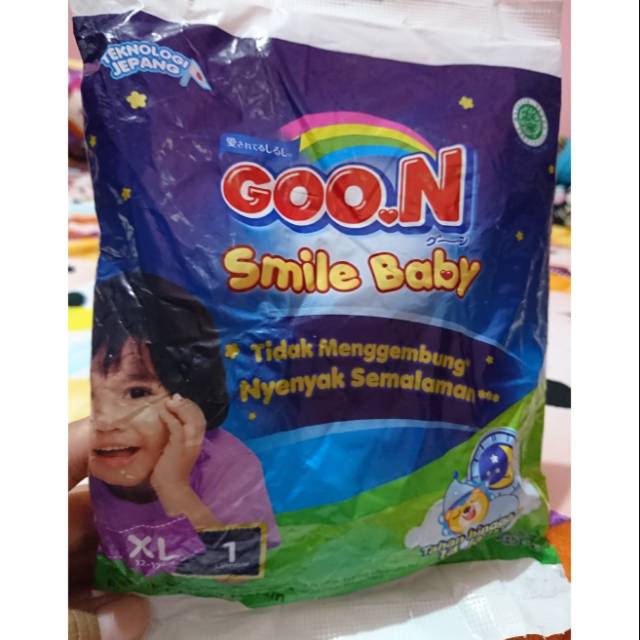 Goon Smile Baby Pants XL 1pc (renceng) / Popok Celana Goo.N / Pampers Murah Ekonomis
