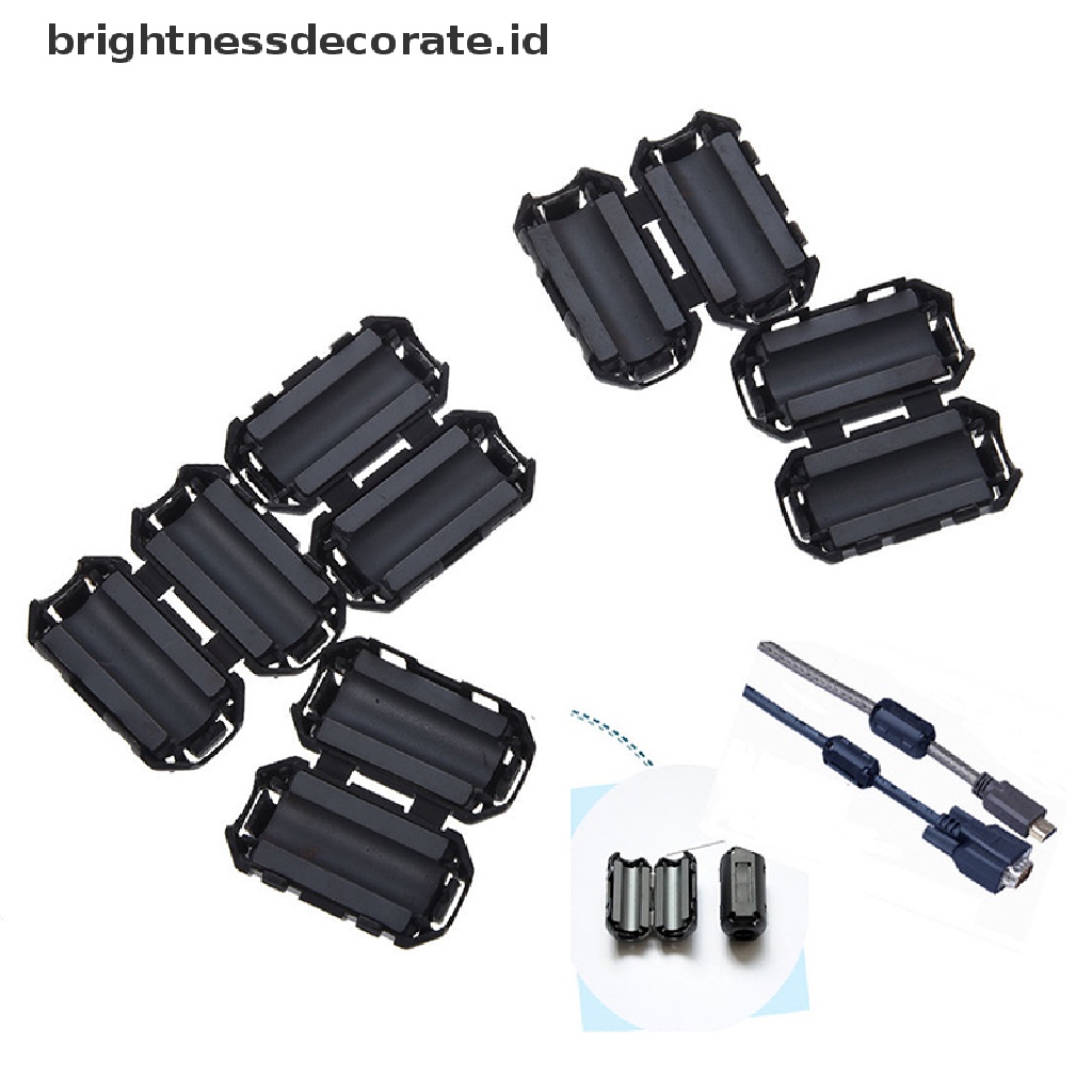 [birth] 5x Clip On EMI RFI Noise Ferrite Core Filter for 7mm CableHot Sale [ID]