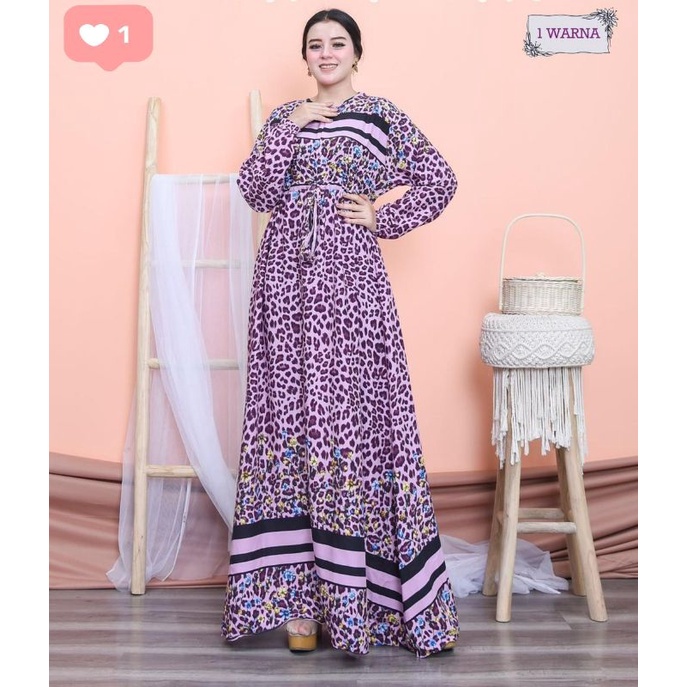 Erina Dress | Gamis Leopard | Gamis Macan