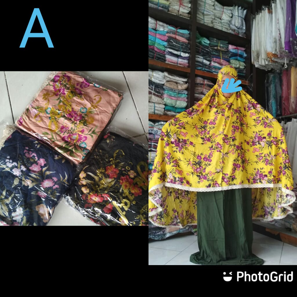 Grosir 3pc- Mukena Bali Rayon Premium Super Jumbo - Mukena Bali Jumbo KRM