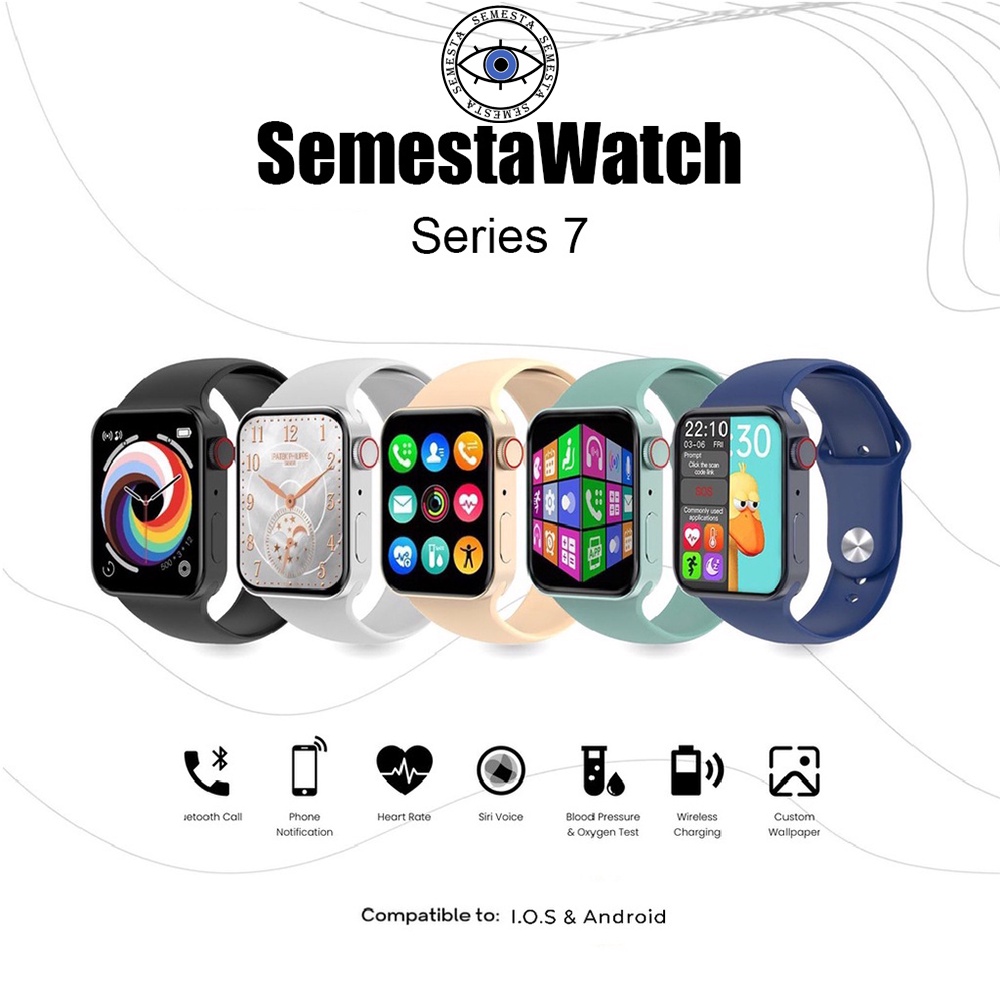 SemestaWatch Series 7 Smartwatch Bluetooth IP68 Waterproof