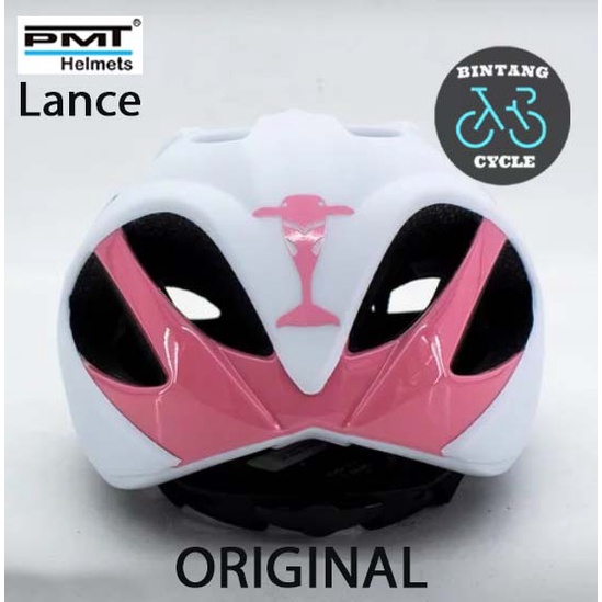 PMT  Helmet Lance White Pink - Helm Sepeda PMT