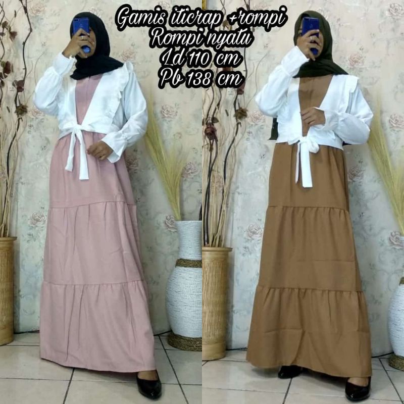 BISA COD-Gamis Iticrap Rompi/GROSIR dan ECERAN