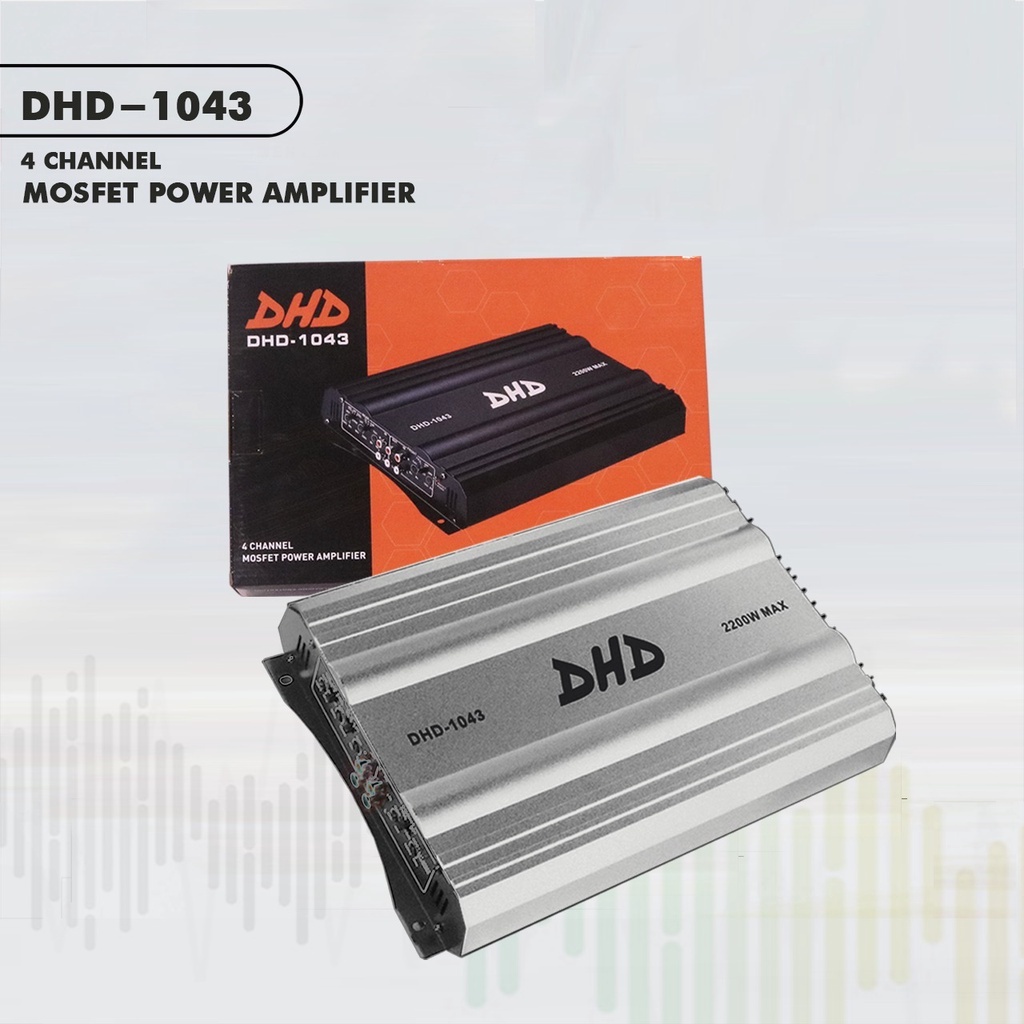 DHD 1043 Power Amplifier 4 Channel Amplifier Audio Mobil