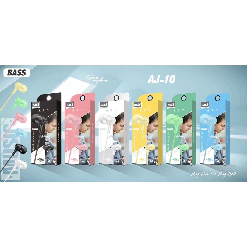 Handsfree Macaron AJ-06 BASS MUSIC EARPHONE SUPER BASS AJ-06