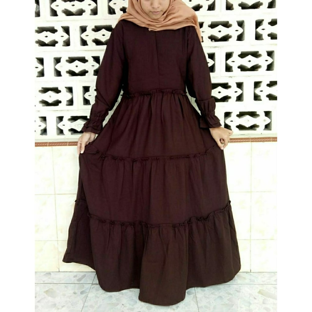 GAMIS WOLLYCREPE REMPEL SUSUN PREMIUM GRADE A+