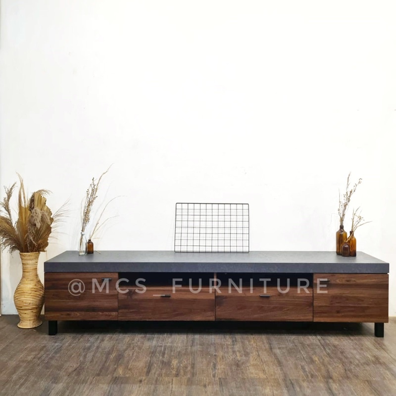 Meja Bufet TV 150 dan 210 cm Industrial Mebel Furniture Semarang Kudus Pati Kendal Demak Solo Tegal