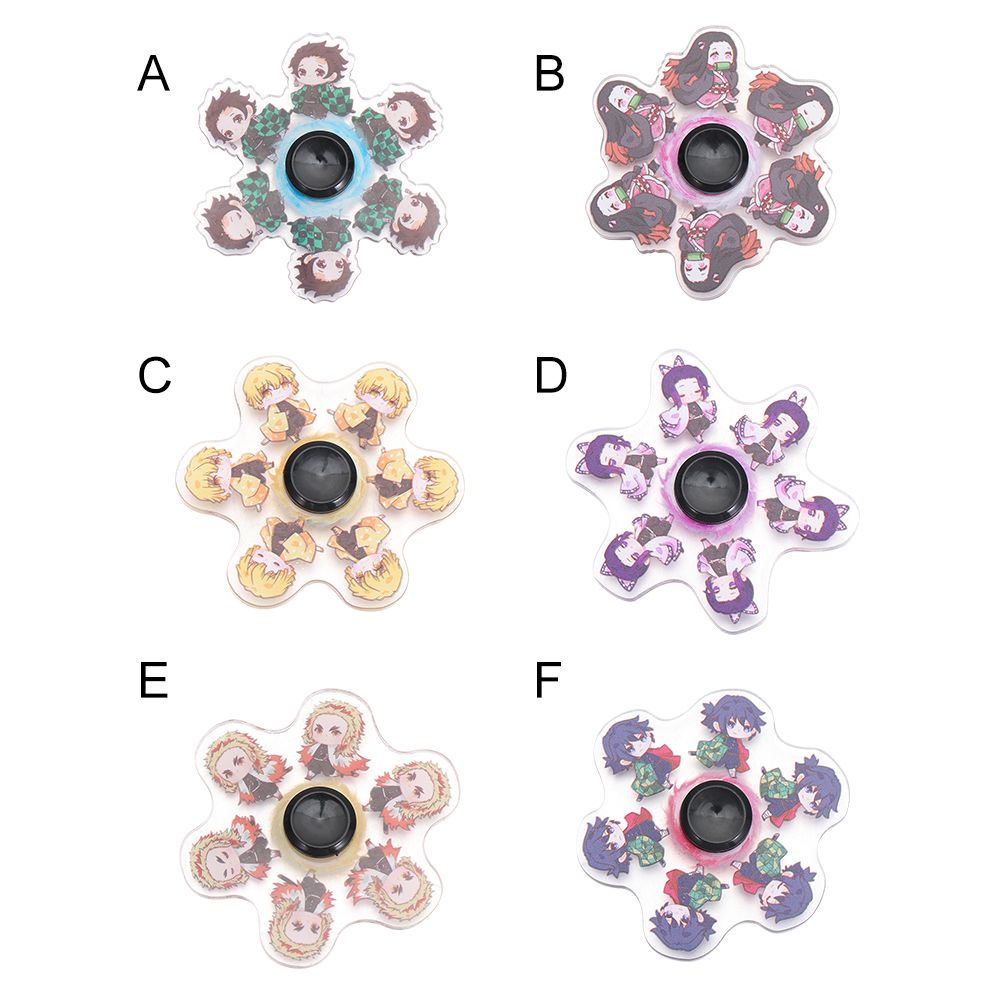 Wonderful Mainan Fidget Spinner Gyro Motif Anime Demon Slayer Untuk Penghilang Stress Anak