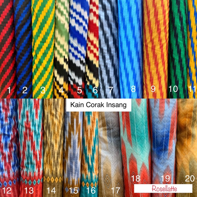 Kain Corak Insang Khas Kalimantan Barat Meteran