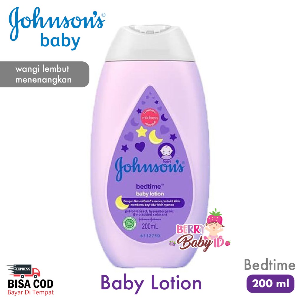 Johnson's Baby Bedtime Lotion Losion Bayi Anak Perawatan Bayi 200ml Berry Mart