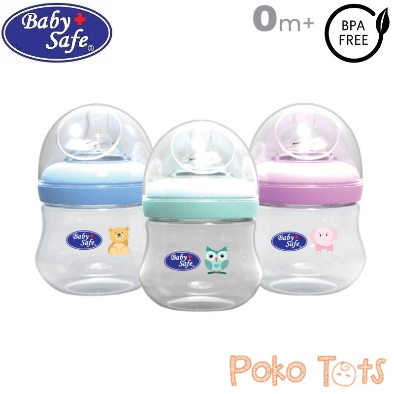 Baby Safe Wide Neck Bottle 125ml/4Oz Flow System Botol Susu WideNeck WHS