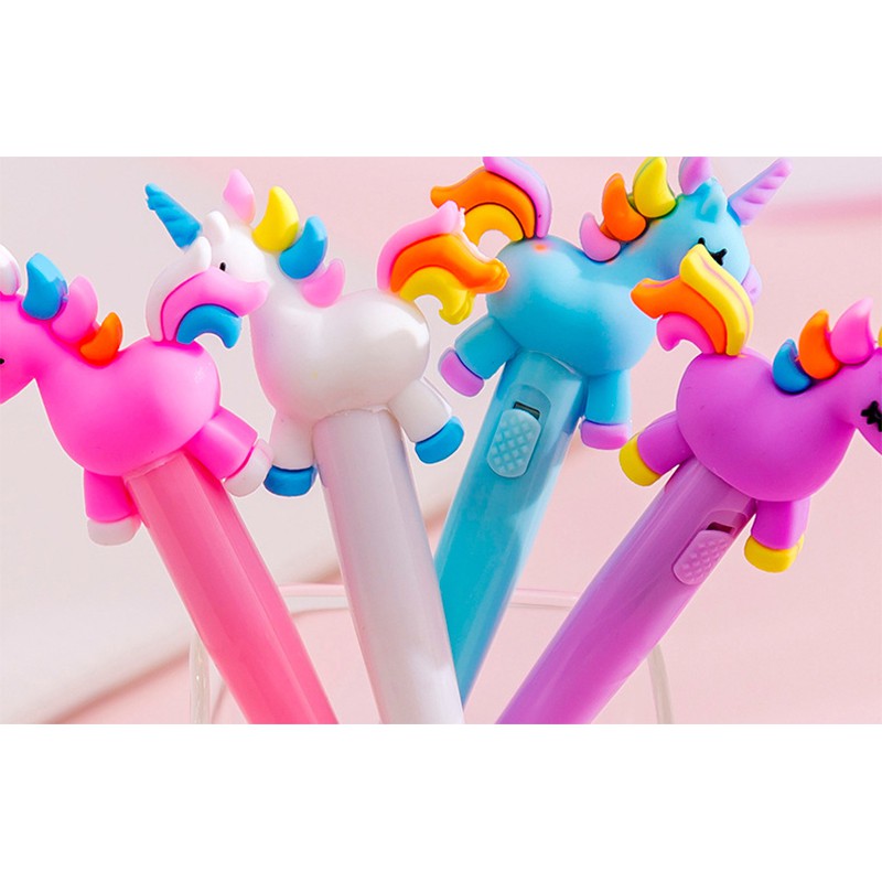 MoonLand COD Pena PONY LED Lucu LED Unicorn Pen Murah Produk Import 443