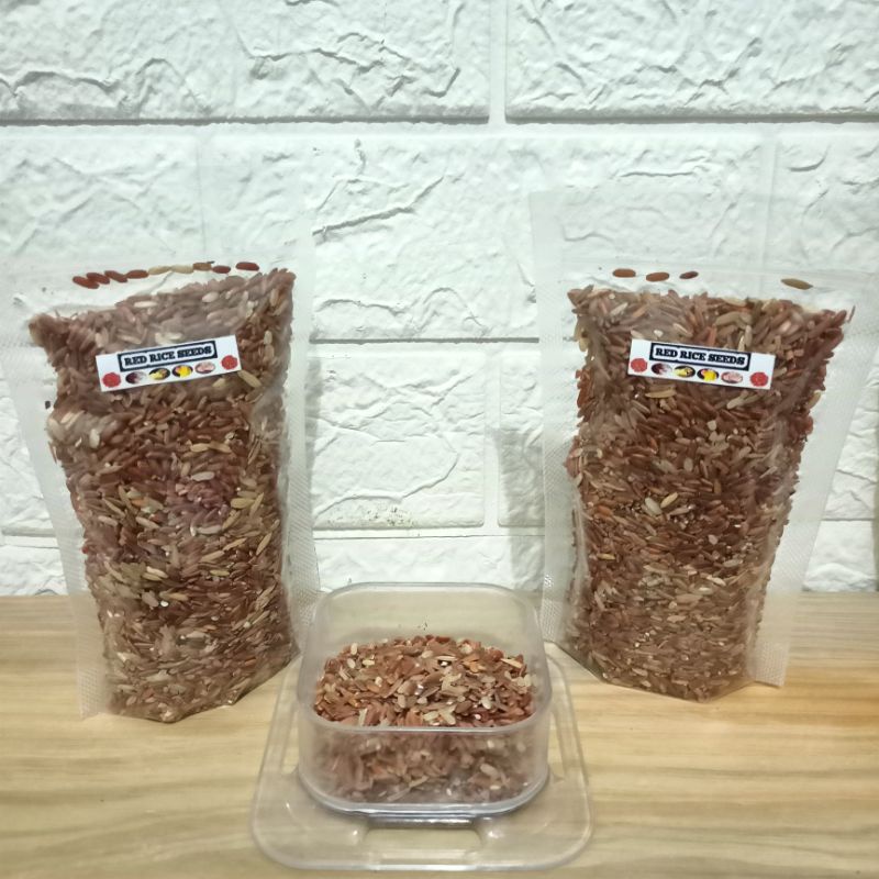 Red Rice Seed Pakan Biji Terbaik Untuk Hewan Penyuka Biji Bijian Pakan Redriceseed Hamster Burung PouchS