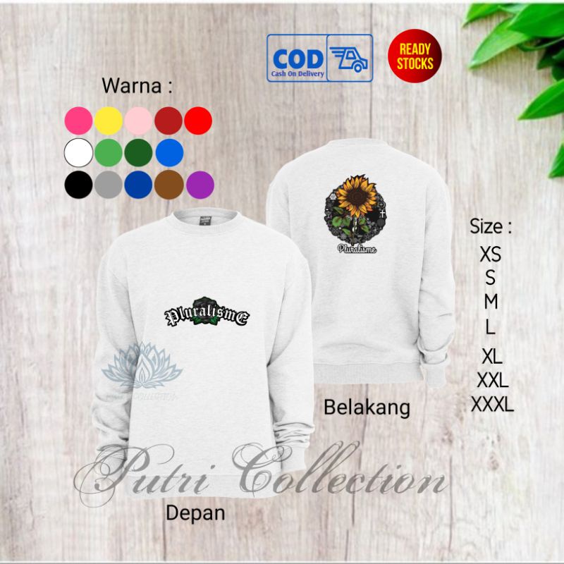 crewneck pluralisme/sweater pluralisme/switer pluralisme/crunek pluralisme dewasa