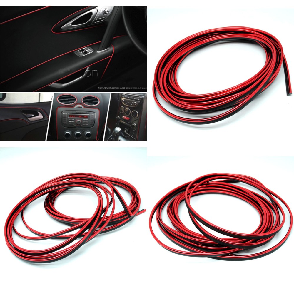 

LIN&GUO Stiker Dekorasi Interior Mobil 5M - HZX - Red
