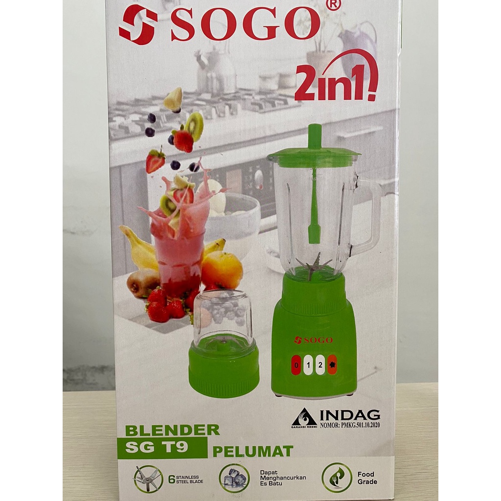 Blender Sogo SG T9 2 in 1 Gelas Kaca