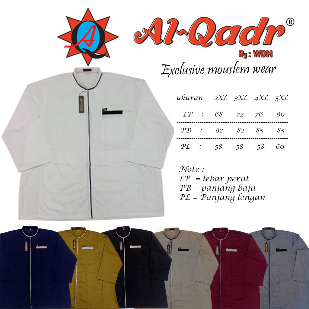 Baju Koko Jumbo Al qadr Pria Muslim Jumbo