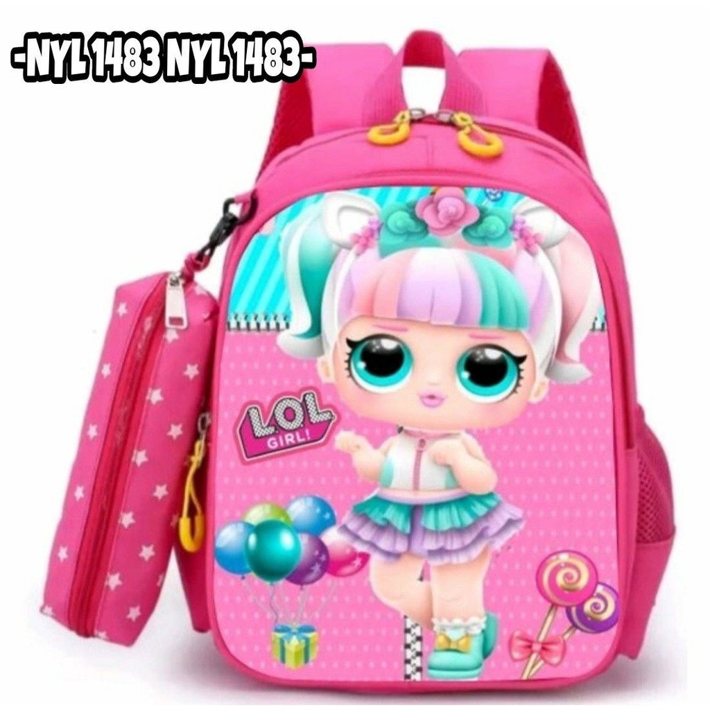 New Tas Ransel Anak Perempuan L.O.L SURPRISE 3D /tas backpack motiif gambar 3D /tas ransel paud