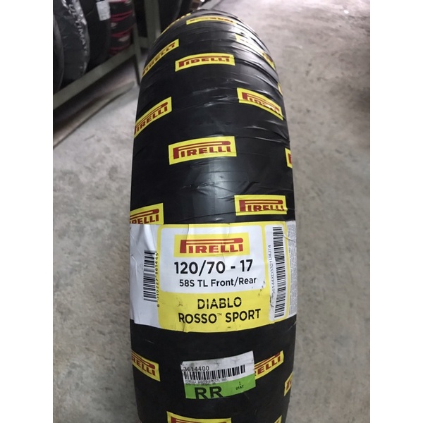 PIRELLI Diablo Rosso Sport 120/70-17. Ban balap ban Road race soft compound