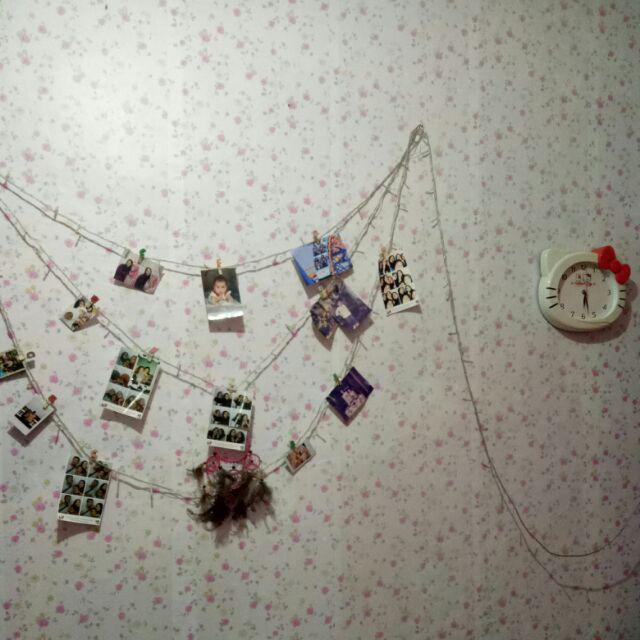 Grosir Murah -wallpaper Sticker Dinding Putih Bunga Mawar Pink Krem Berdaun 10 Meter