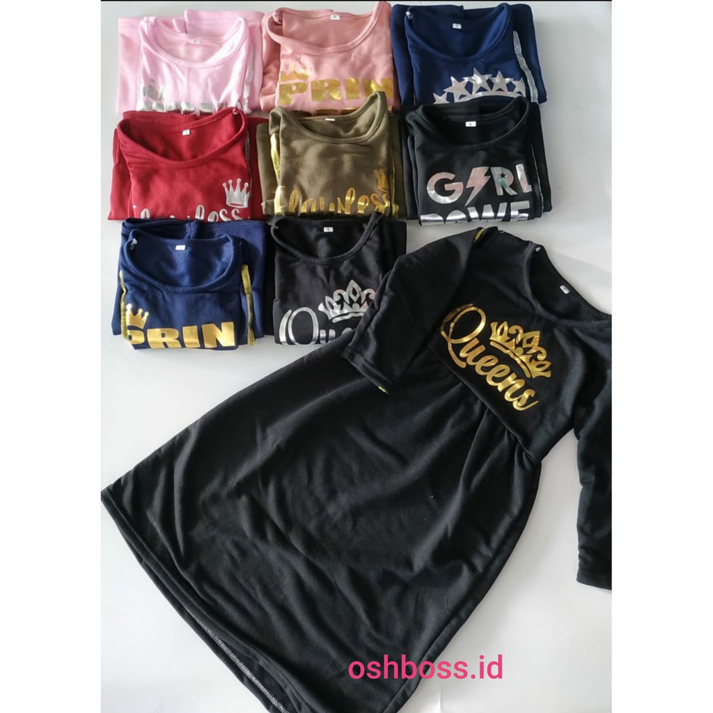 GAMIS ANAK BABYTERRY FOIL SIZE 2-8TH RANDOM/ OSHBOSS-6