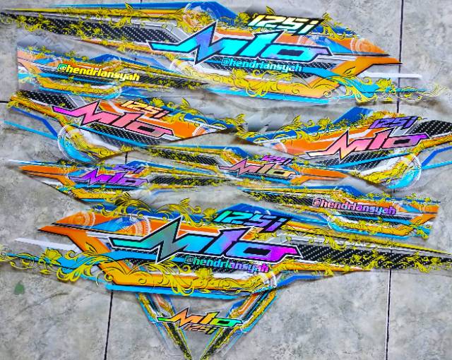 STRIPING TRANSPARAN HOLOGRAM MIO M3 FLOWER THAILAND II STRIPING MIO M3 VARIASI