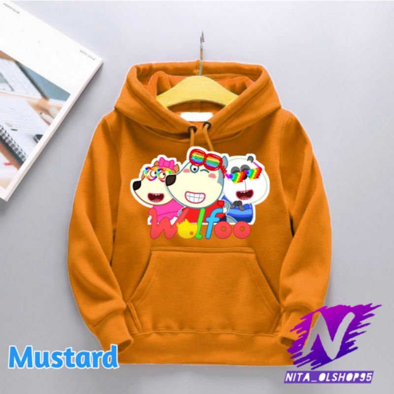 hoodie wolfoo luci dan Pando Hoodie anak lucu animasi untuk laki laki dan perempuan bisa untuk usia 2-12tahun