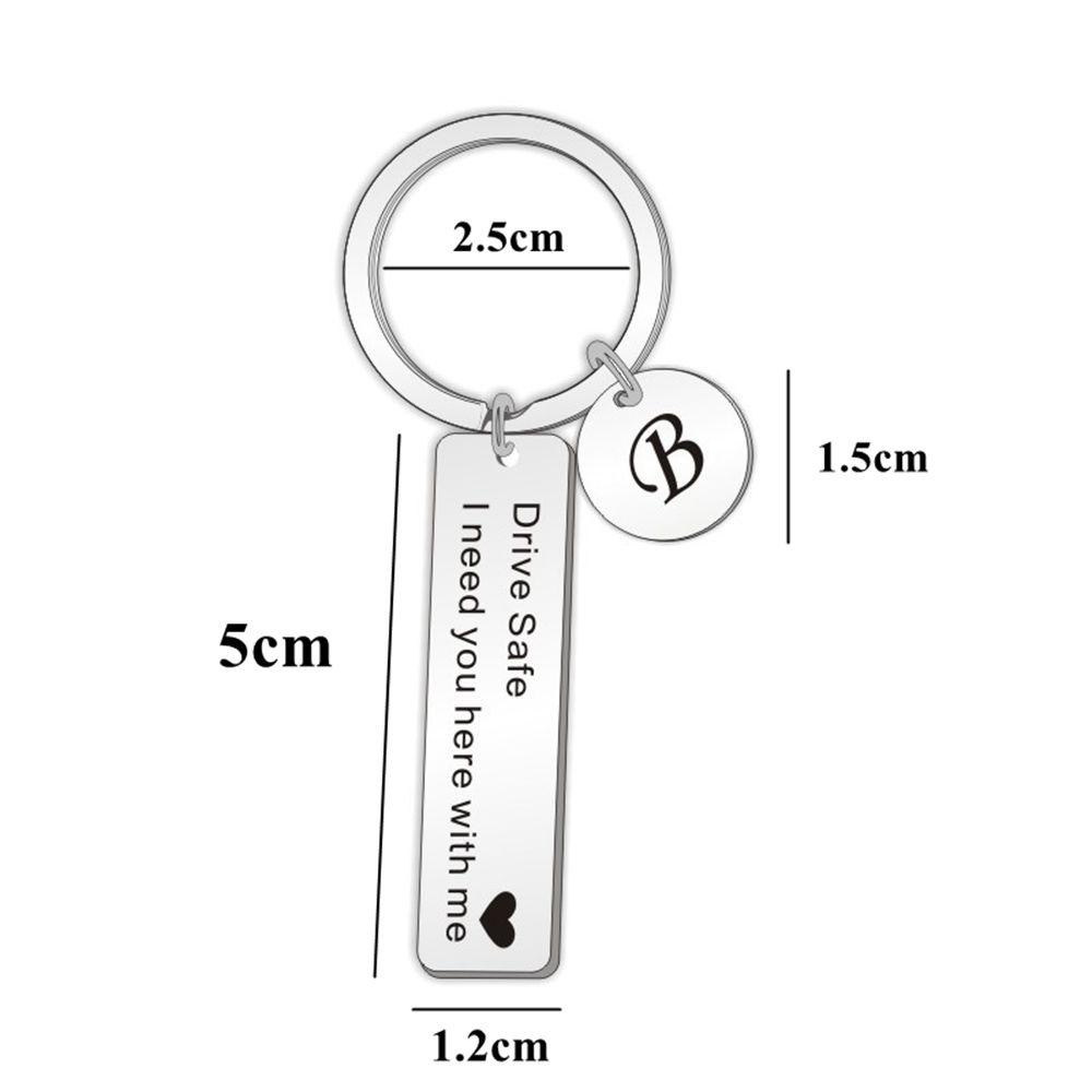 Suyo Drive Safe Keychain Anniversary Pacar Pacar Aksesoris Tas Tangan Stainless Hadiah Kekasih