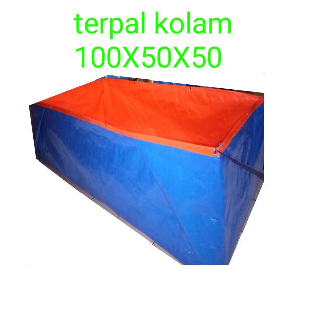 TERPAL KOLAM IKAN KOLAM LELE KOLAM MINI BAK AIR KOLAM CUPANG(UK 100X50X50 type PE12)