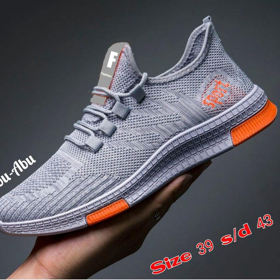 Tren Terbaru Sepatu Sneaker Pria Import - Sneaker Fearless Run Sporty Media001 Running Terbaik