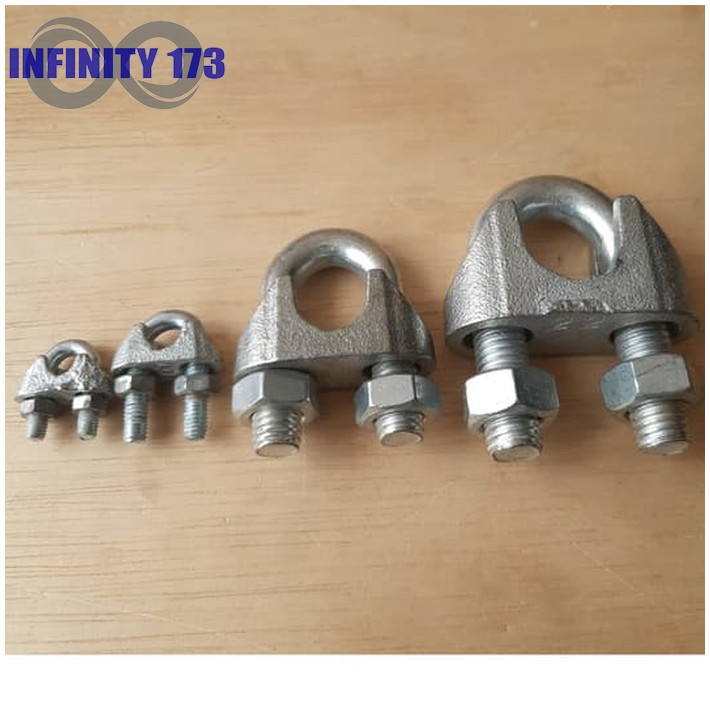 KUKU MACAN Clamp Klem Tali Kawat Baja Kabel Seling Sling 26 MM 1" INFJ